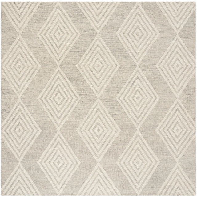 Safavieh Blossom 6'-0" x 6'-0" Rug in Silver / Ivory