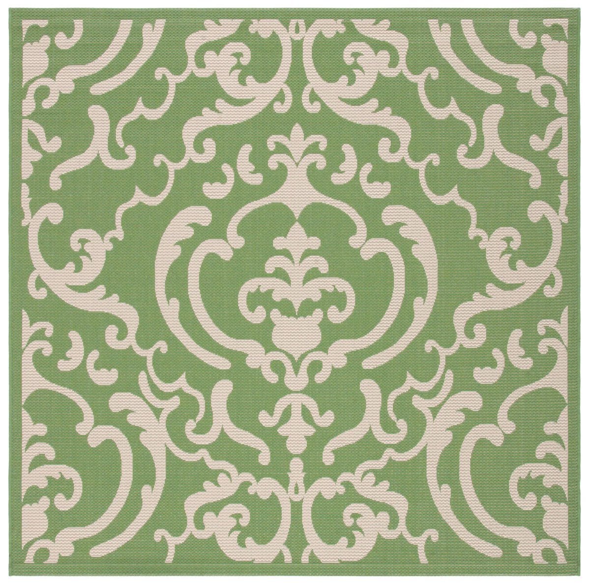 Safavieh Courtyard 6'-7" x 6'-7" Rug in Olive / Natural