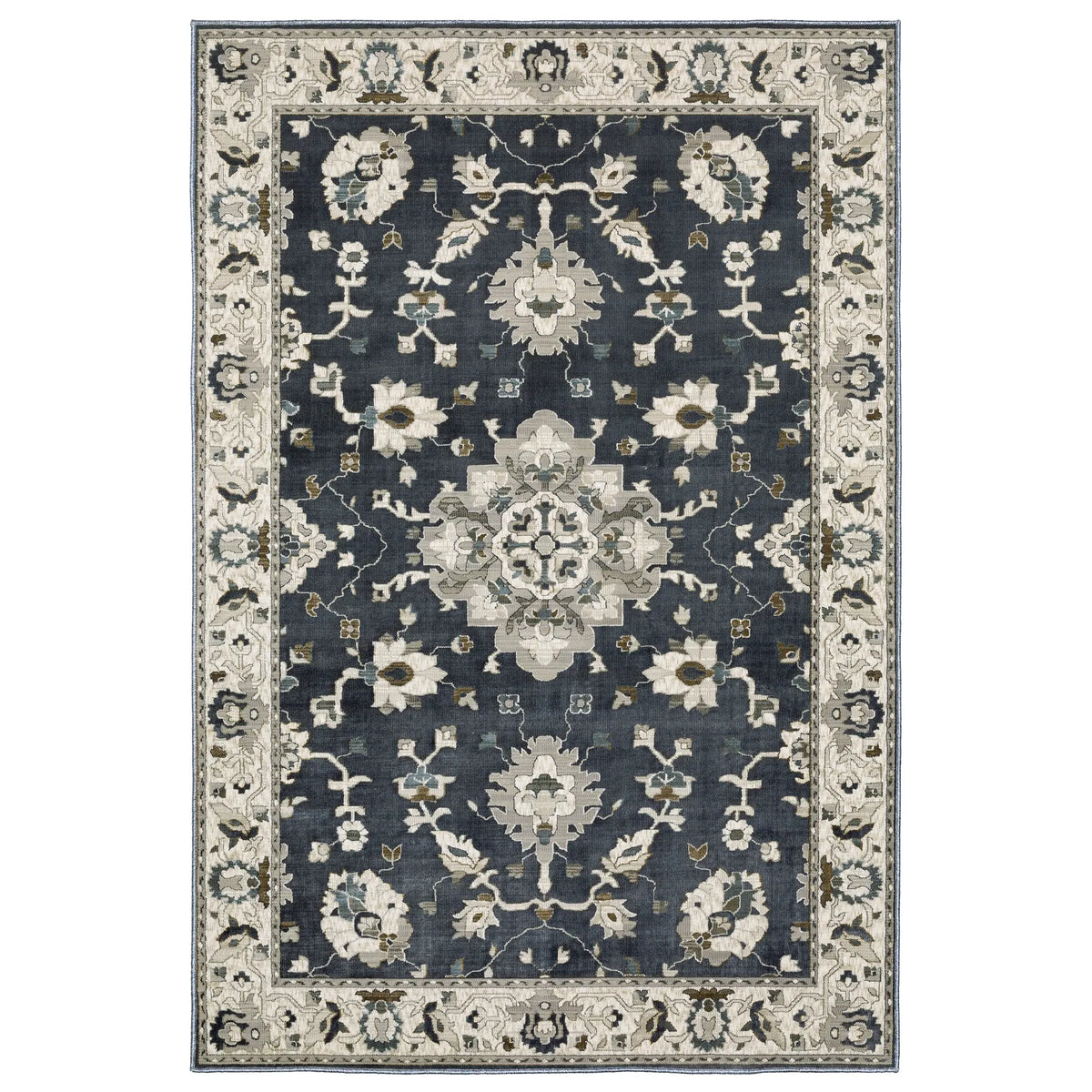Oriental Weavers Sphinx Ellington Ell08 Blue/ Beige Rug - main flat