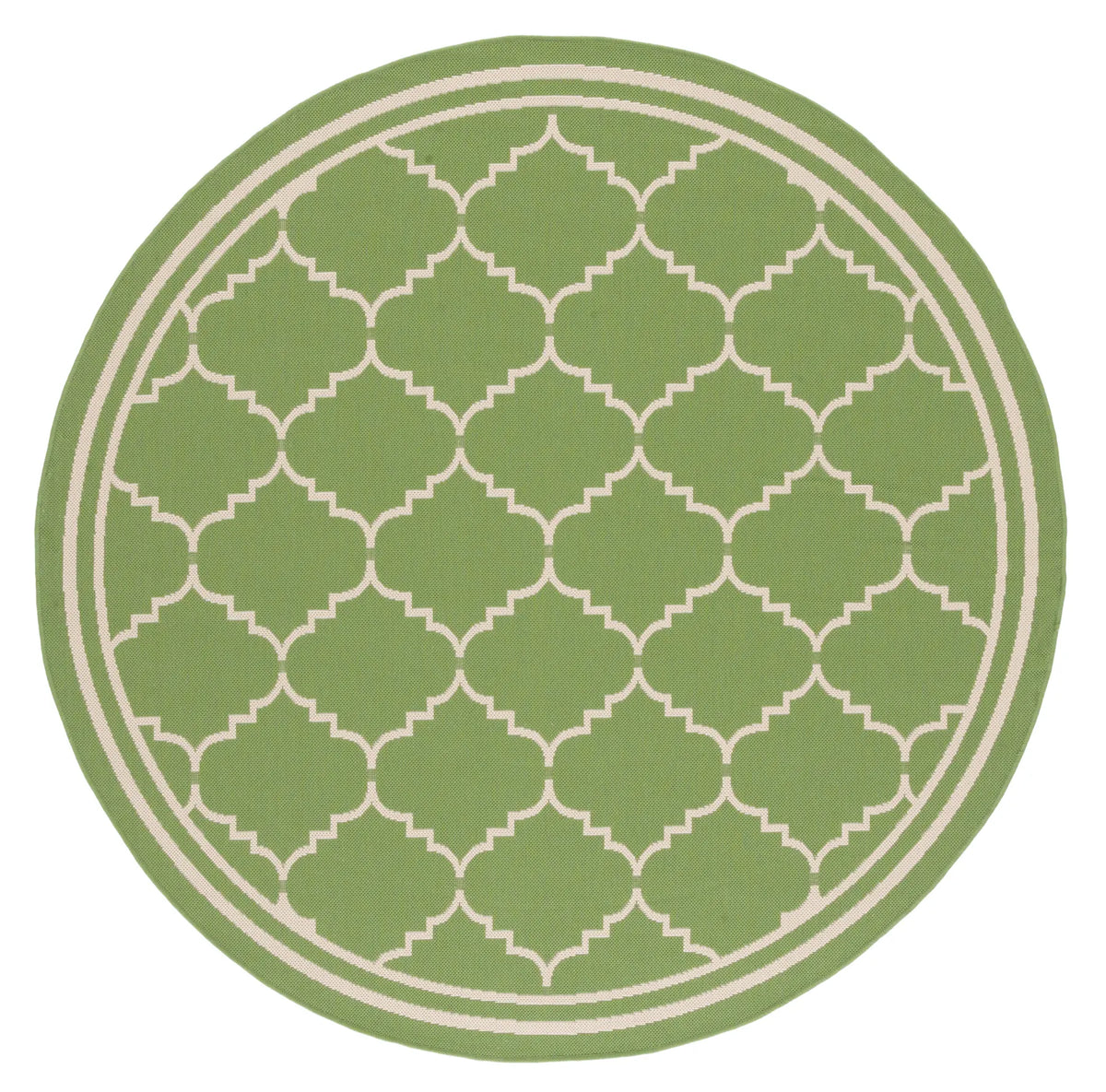 Safavieh Courtyard 6'-7" x 6'-7" Rug in Green / Beige