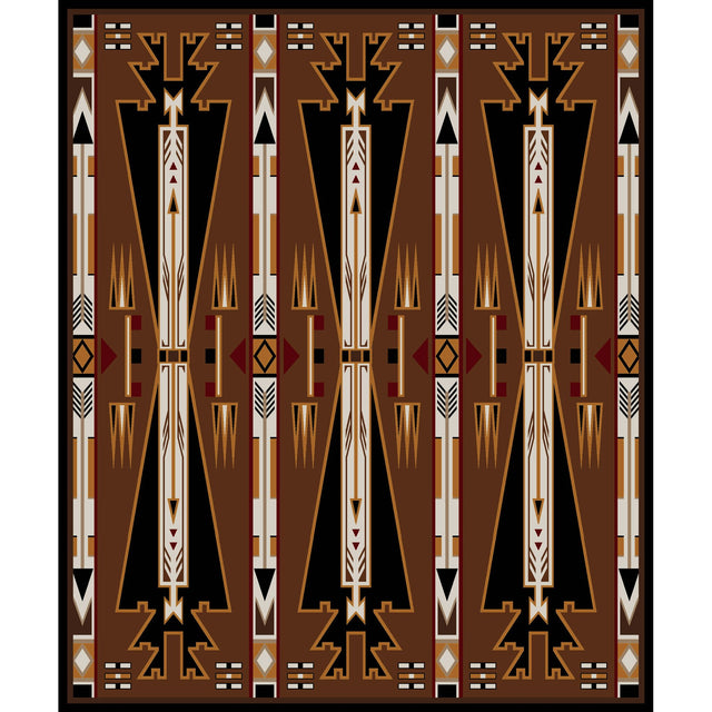 American Dakota Horse Thieves Brown Rug