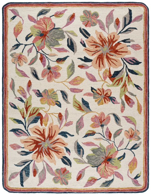 Safavieh Jardin 8'-0" x 10'-0" Rug in Ivory / Rust