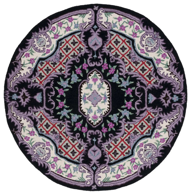 Safavieh Bellagio 5'-0" x 5'-0" Rug in Black / Ivory