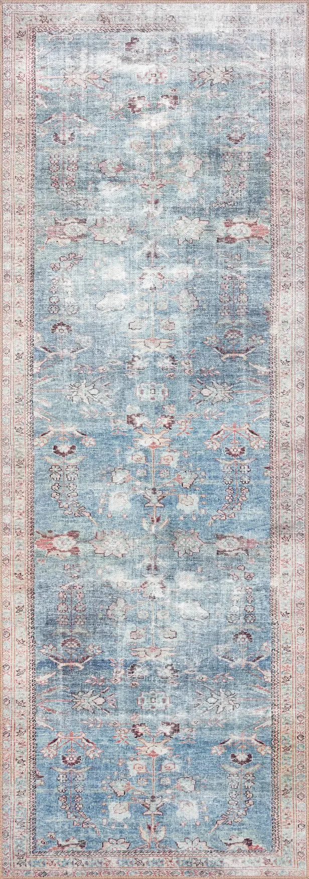 Loloi Wynter Wyn-06 Teal/Multi Rugs - runner flat