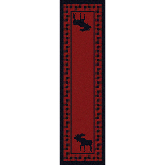 American Dakota Moose Refuge Red Rug