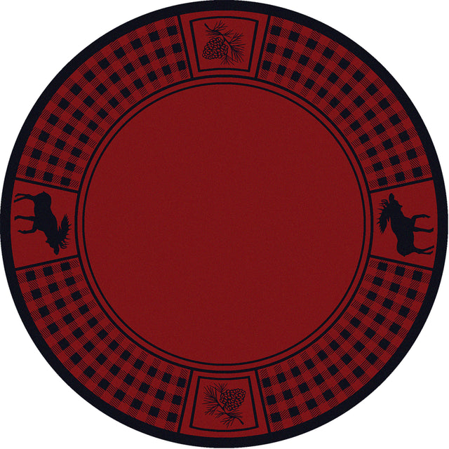 American Dakota Moose Refuge Red Rug