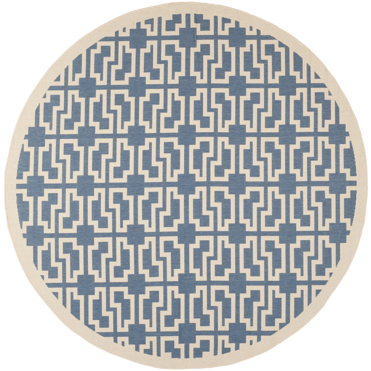 Safavieh Courtyard 7'-10" x 7'-10" Rug in Blue / Beige