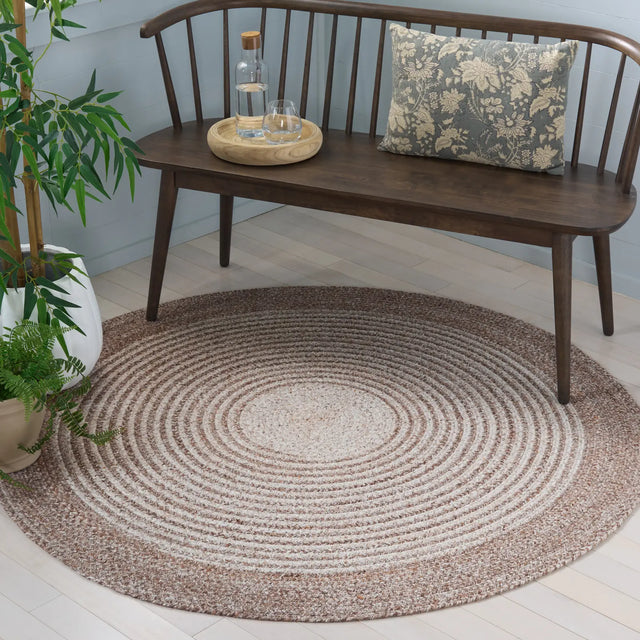 Safavieh Braided 5'-0" x 5'-0" Rug in Taupe