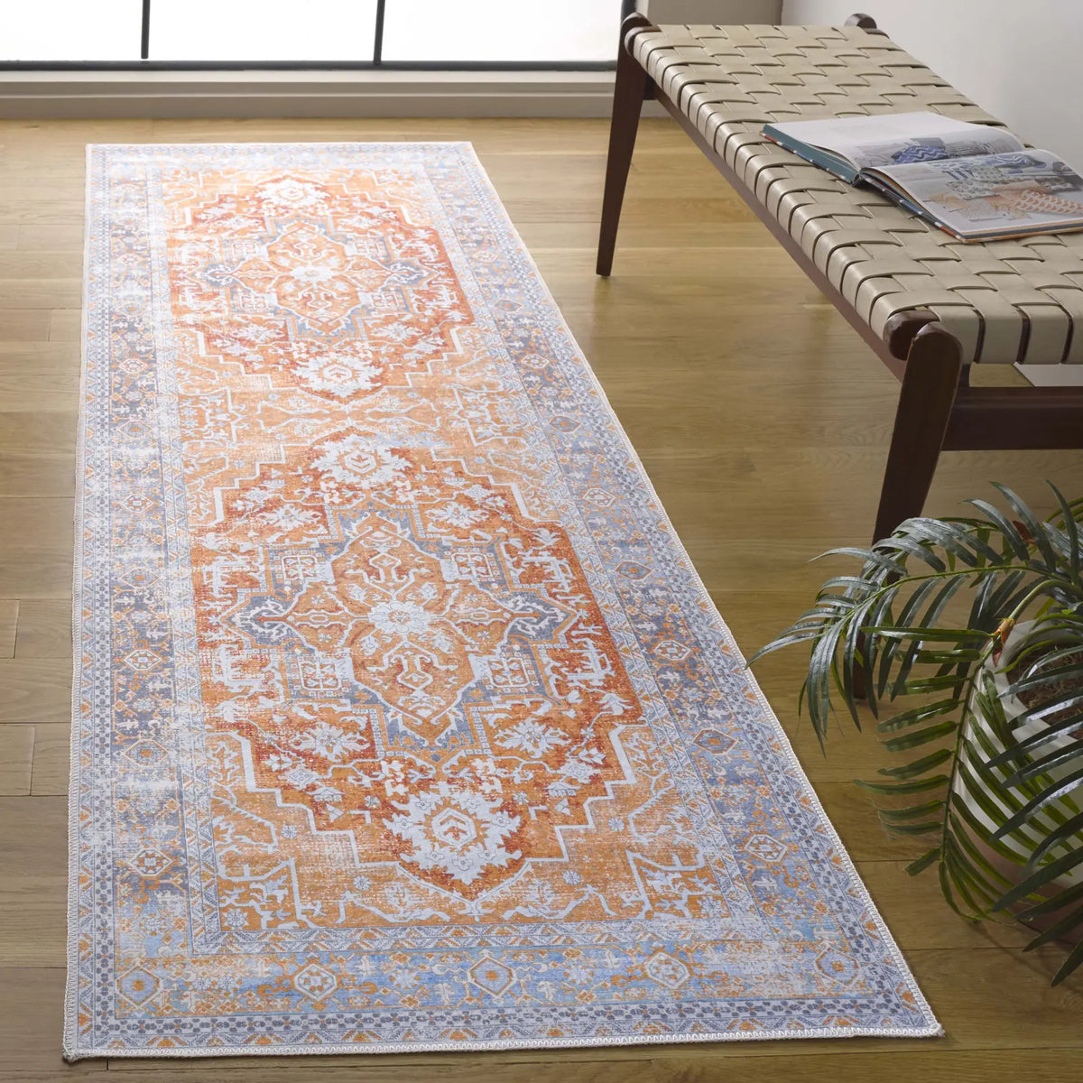 Safavieh Arizona 2'-6" x 8'-0" Rug in Rust / Grey