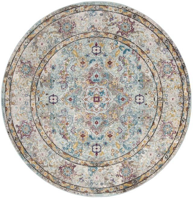 Safavieh Aria 6'-5" x 6'-5" Rug in Beige / Blue