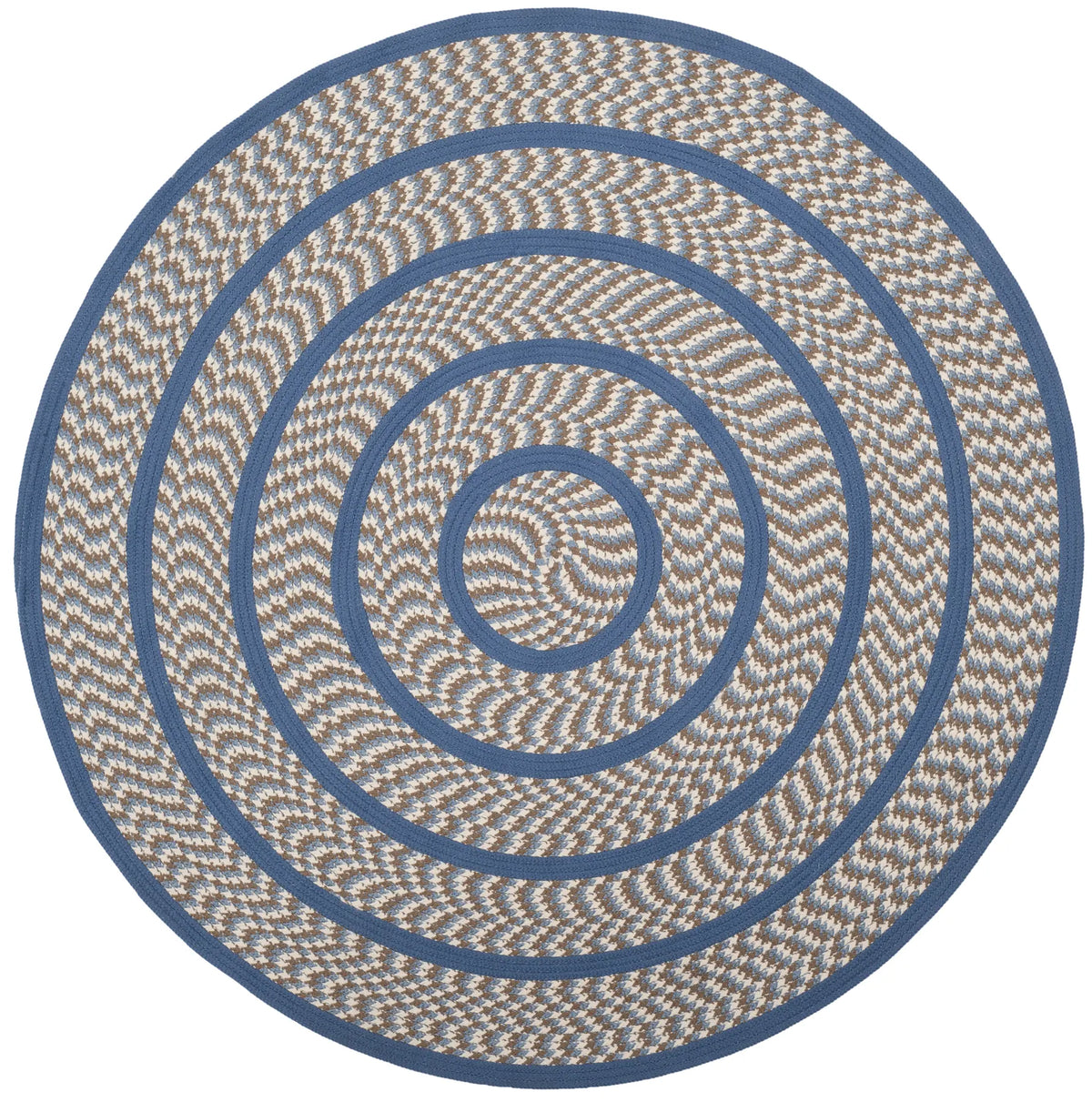 Safavieh Braided 5'-0" x 5'-0" Rug in Ivory / Blue
