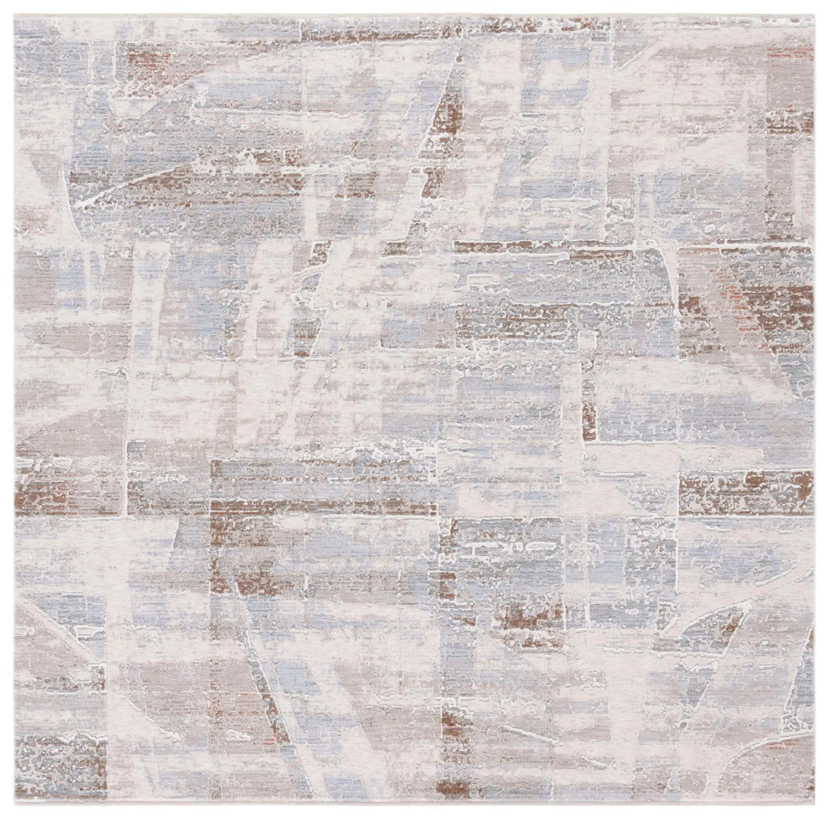 Safavieh Marmara 6'-7" x 6'-7" Rug in Beige / Blue Rust