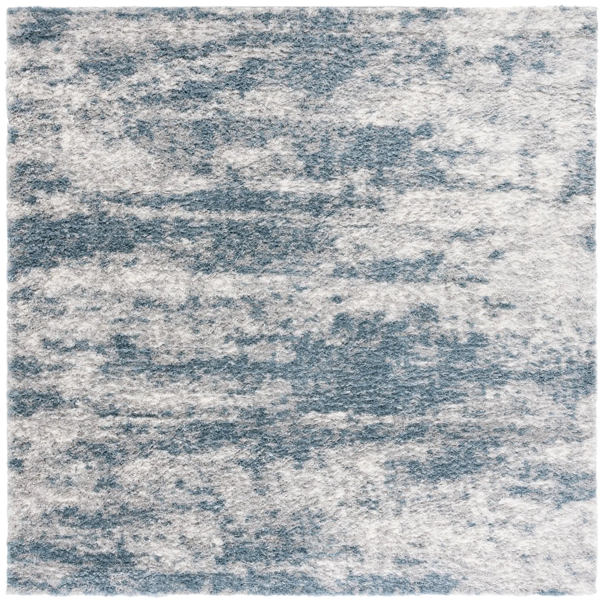 Safavieh Berber Shag 7'-0" x 7'-0" Rug in Ivory / Blue
