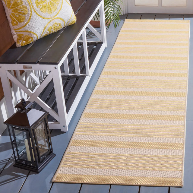 Safavieh Courtyard 2'-3" x 8'-0" Rug in Gold / Beige