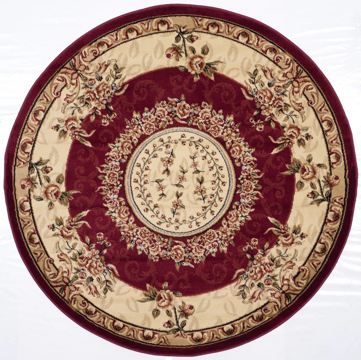 Safavieh Lyndhurst 5'-3" x 5'-3" Rug in Red / Ivory