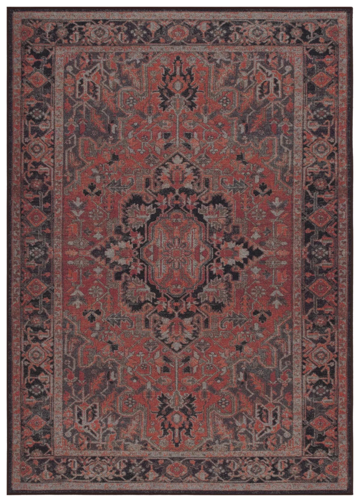 Safavieh Journey 4'-4" x 6'-0" Rug in Navy / Red