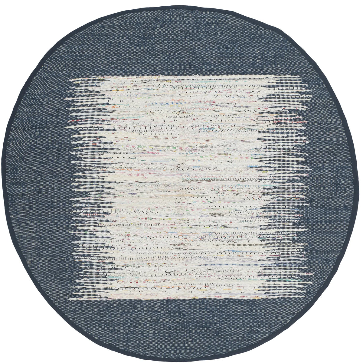 Safavieh Montauk 6'-0" x 6'-0" Rug in Ivory / Navy