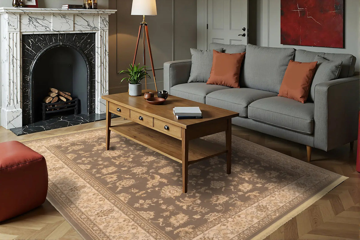 Dynamic Rugs Brilliant 7226 Brown Rugs - Room