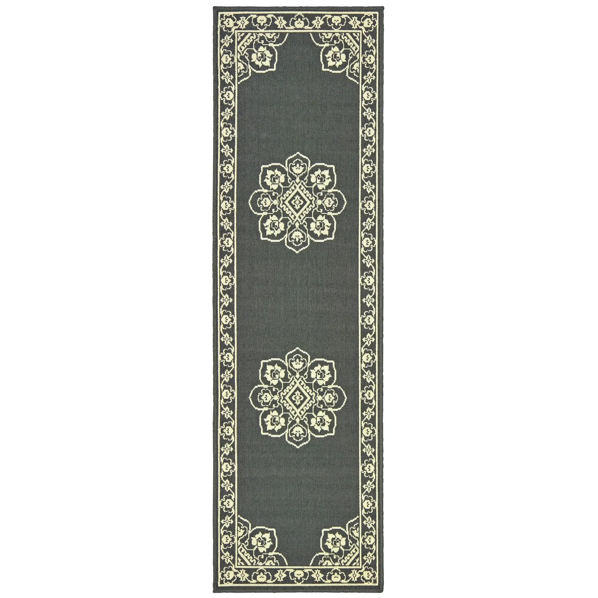 Oriental Weavers Sphinx Marina 7764E Grey / Ivory Rugs - runner