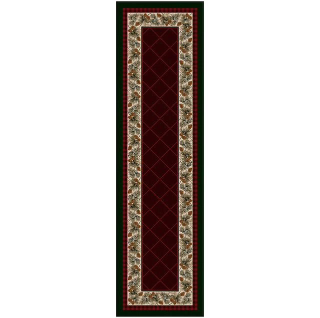 American Dakota Evergreen Garnet Rug