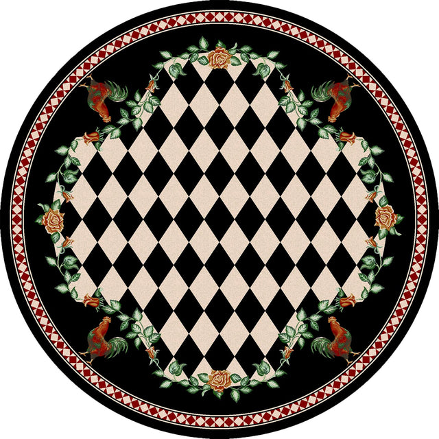 American Dakota High Country Rooster Black Rug