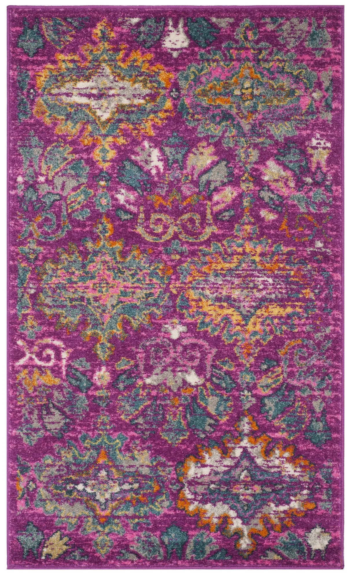 Safavieh Madison 3'-0" x 5'-0" Rug in Fuchsia / Blue