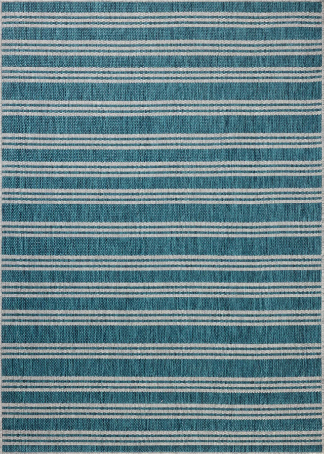 Loloi Easton ESN-04 Teal / Fog Rug - main flat