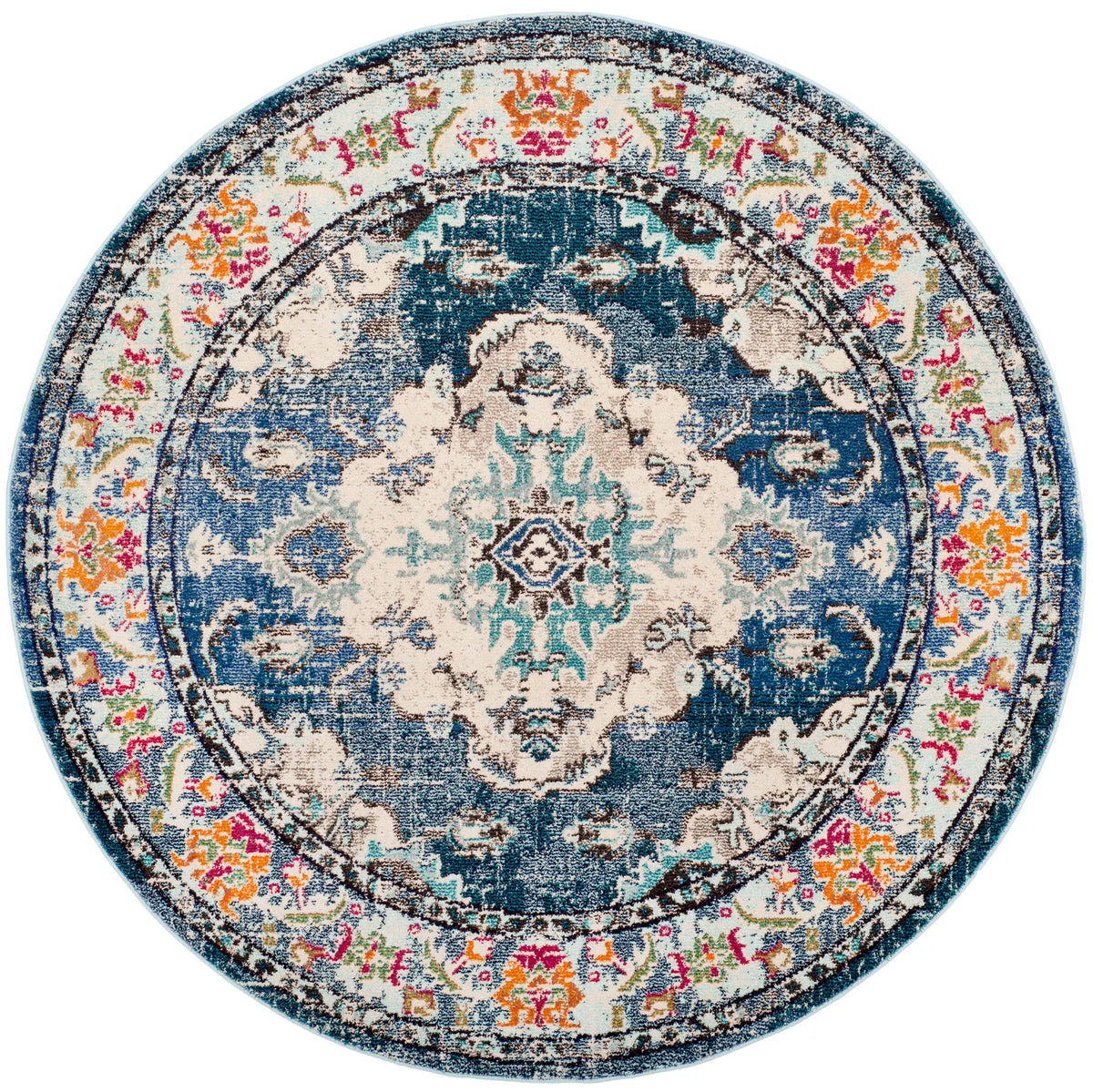 Safavieh Monaco 10'-0" x 10'-0" Rug in Navy / Light Blue