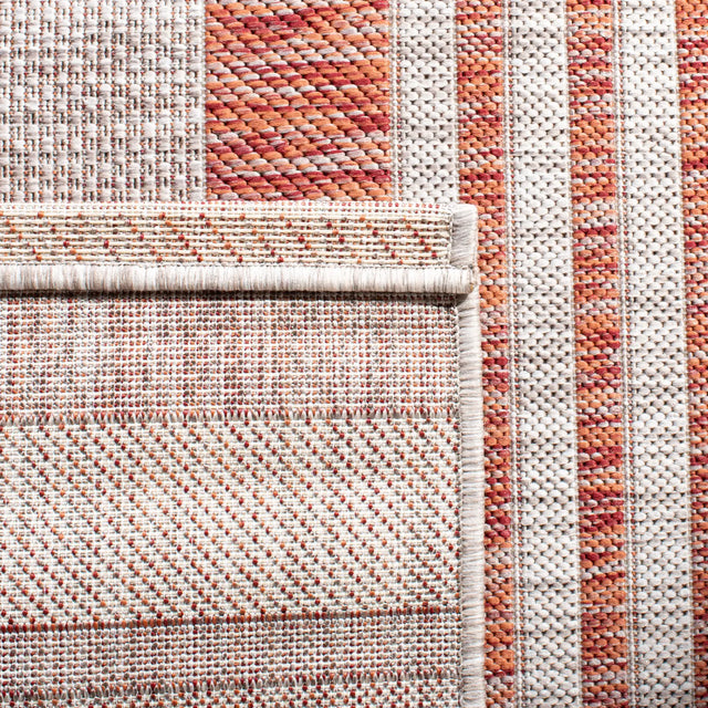 Safavieh Courtyard 5'-3" x 7'-7" Rug in Red / Beige