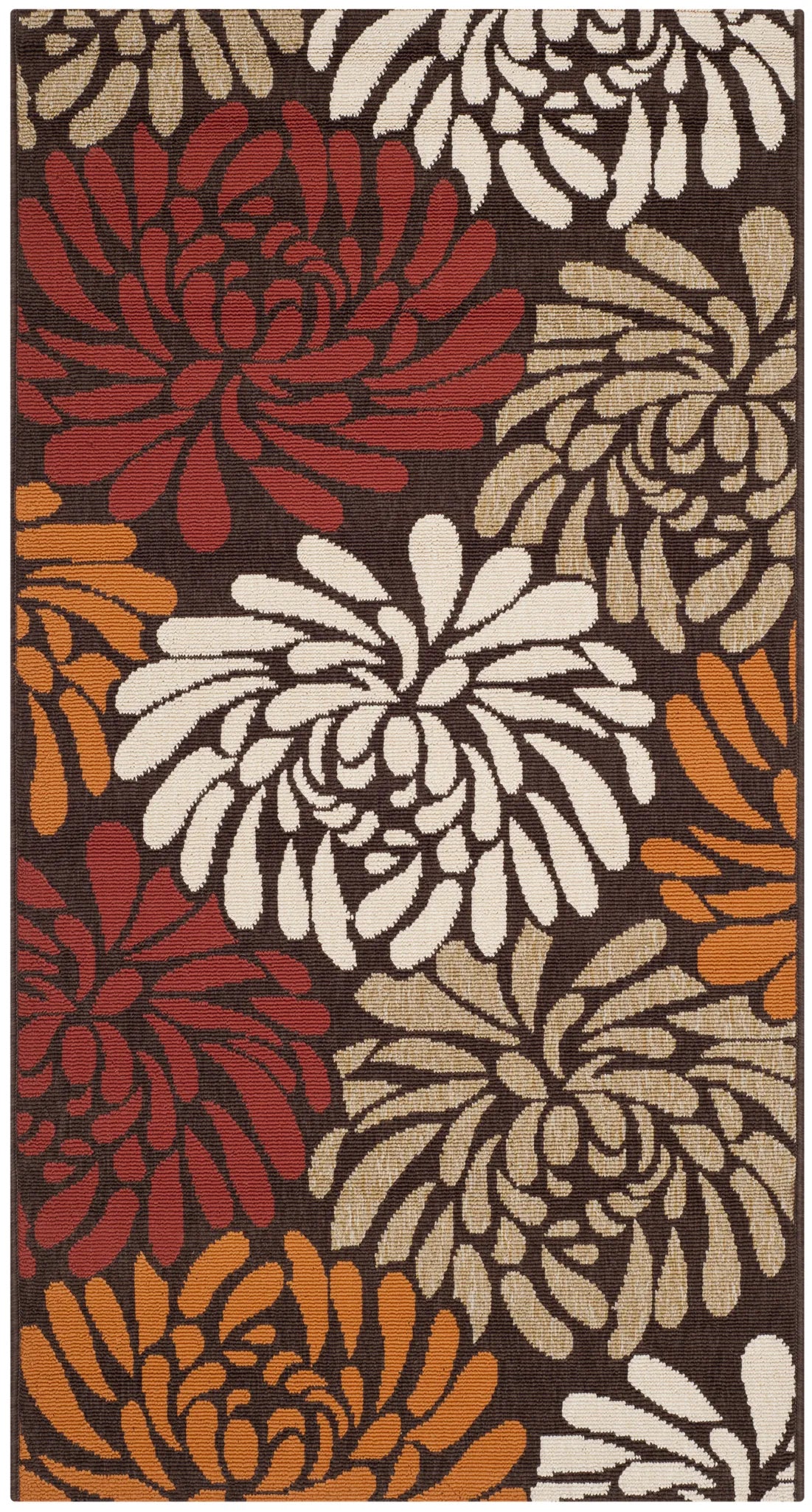 Safavieh Veranda 2'-7" x 5'-0" Rug in Chocolate / Terracotta