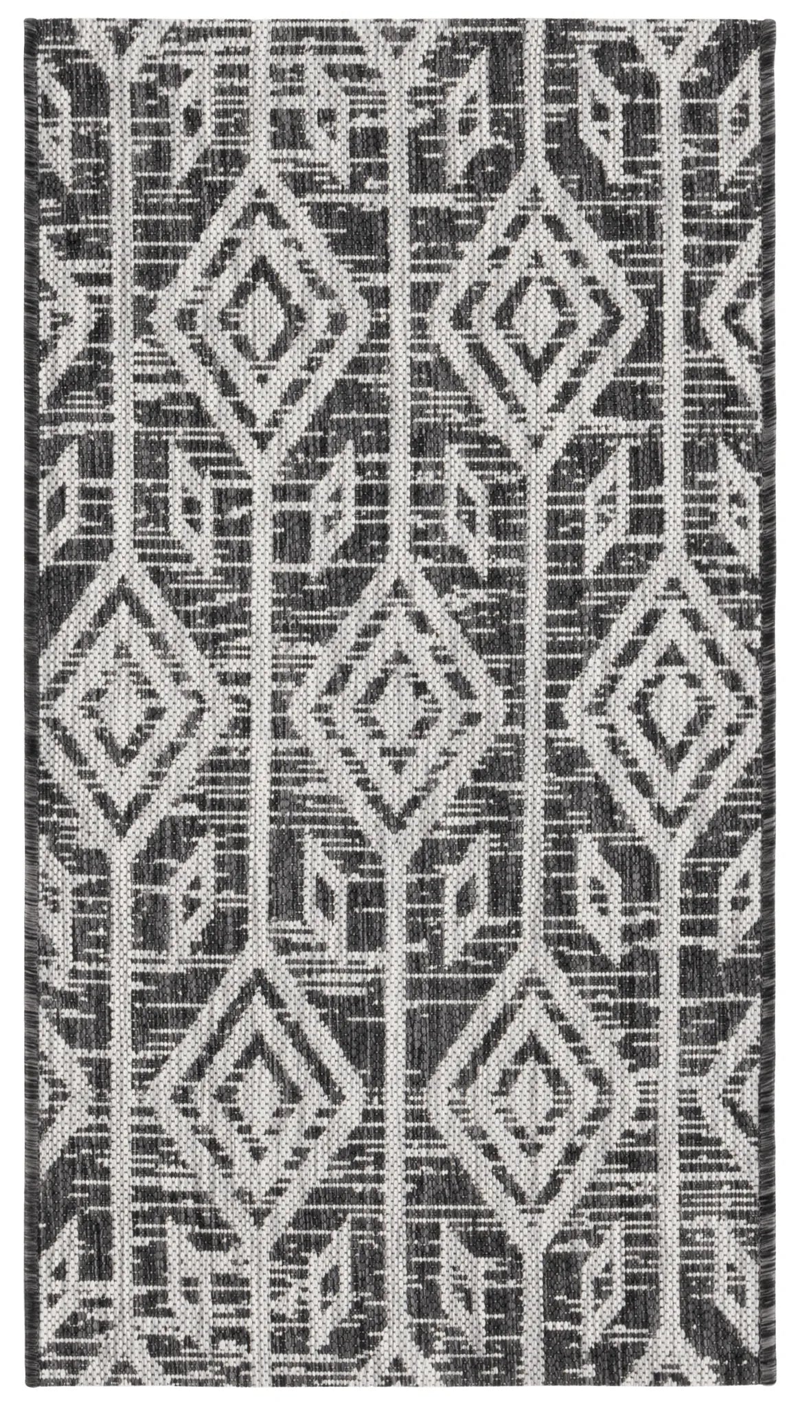 Safavieh Courtyard 2'-0" x 3'-7" Rug in Black / Grey