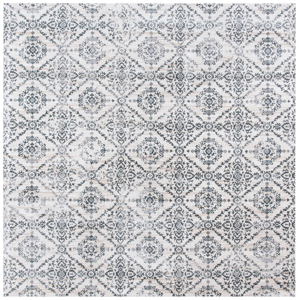 Safavieh Martha Stewart Isabella 6'-7" x 6'-7" Rug in Cream / Grey