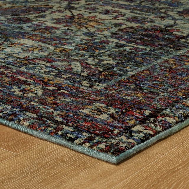 Oriental Weavers Sphinx Andorra 6846B Blue/Purple Rugs - corner detail