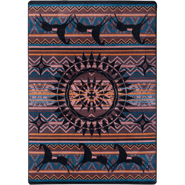 American Dakota Ghost Rider Plum Rug
