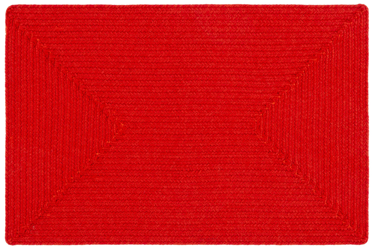 Safavieh Braided 2'-0" x 3'-0" Rug in Rust / Red