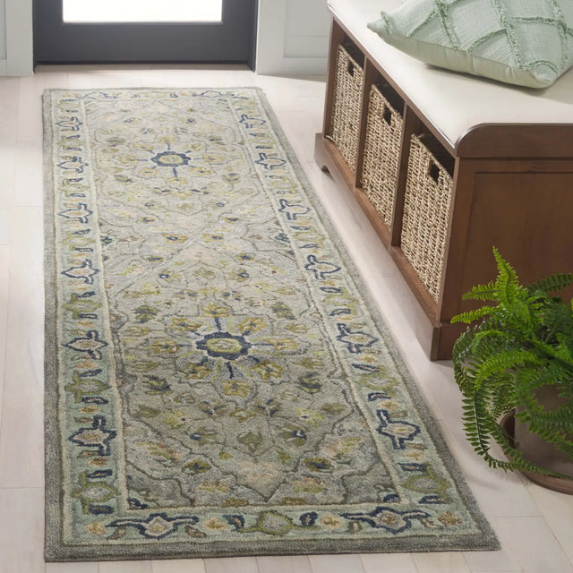 Safavieh Heritage 2'-3" x 8'-0" Rug in Ivory / Blue