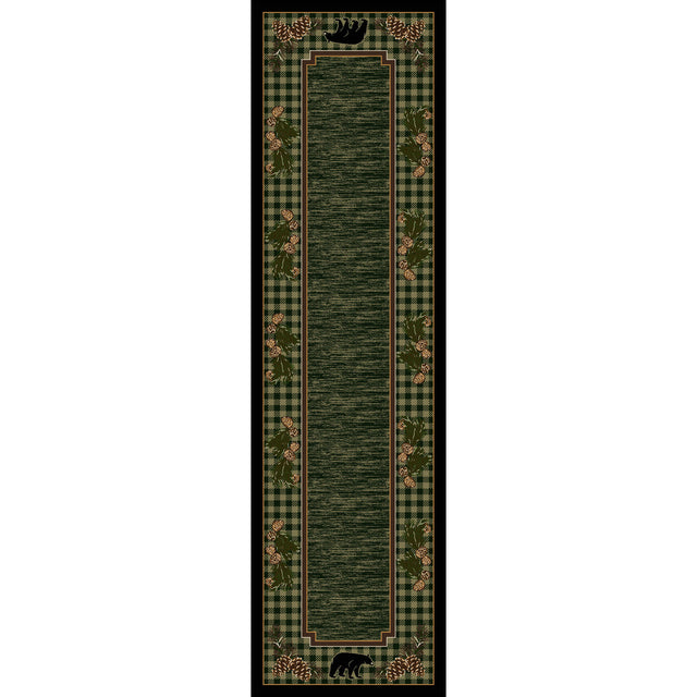 American Dakota Lakeside Bear Green Rug