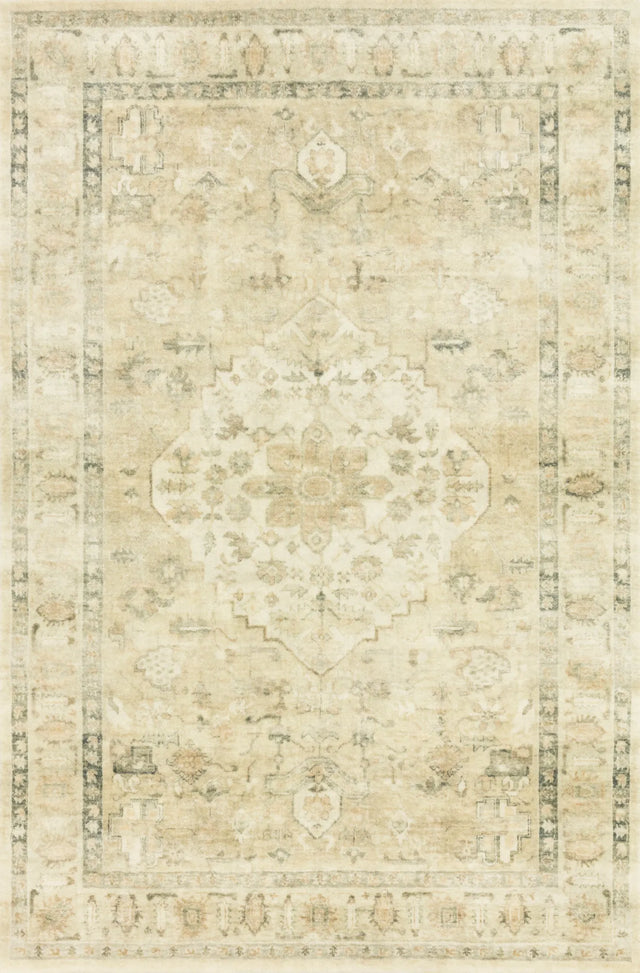 Loloi Rosette Ros-05 Sand/Ivory Rugs - main flat