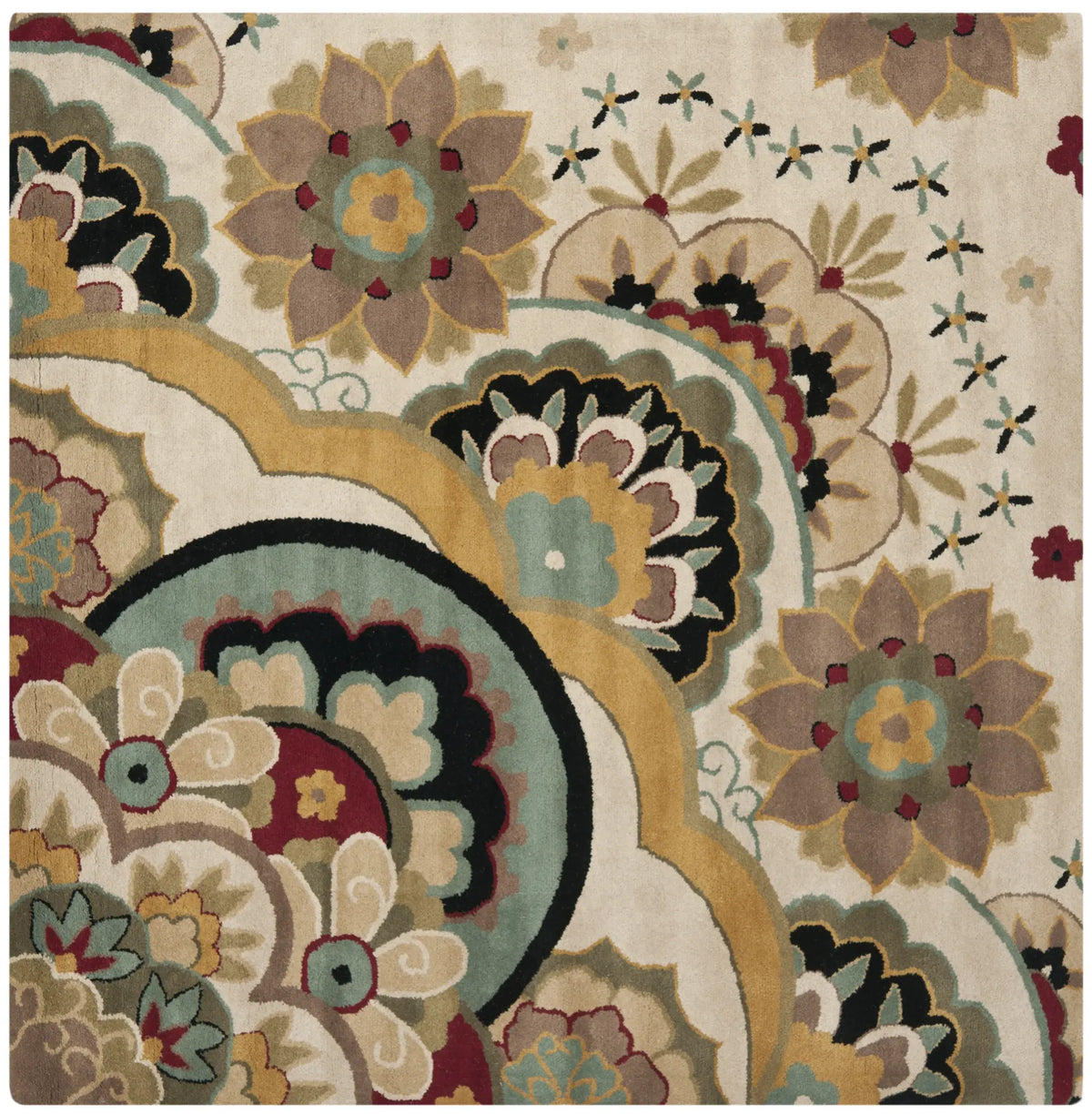 Safavieh Soho 6'-0" x 6'-0" Rug in Ivory / Multi