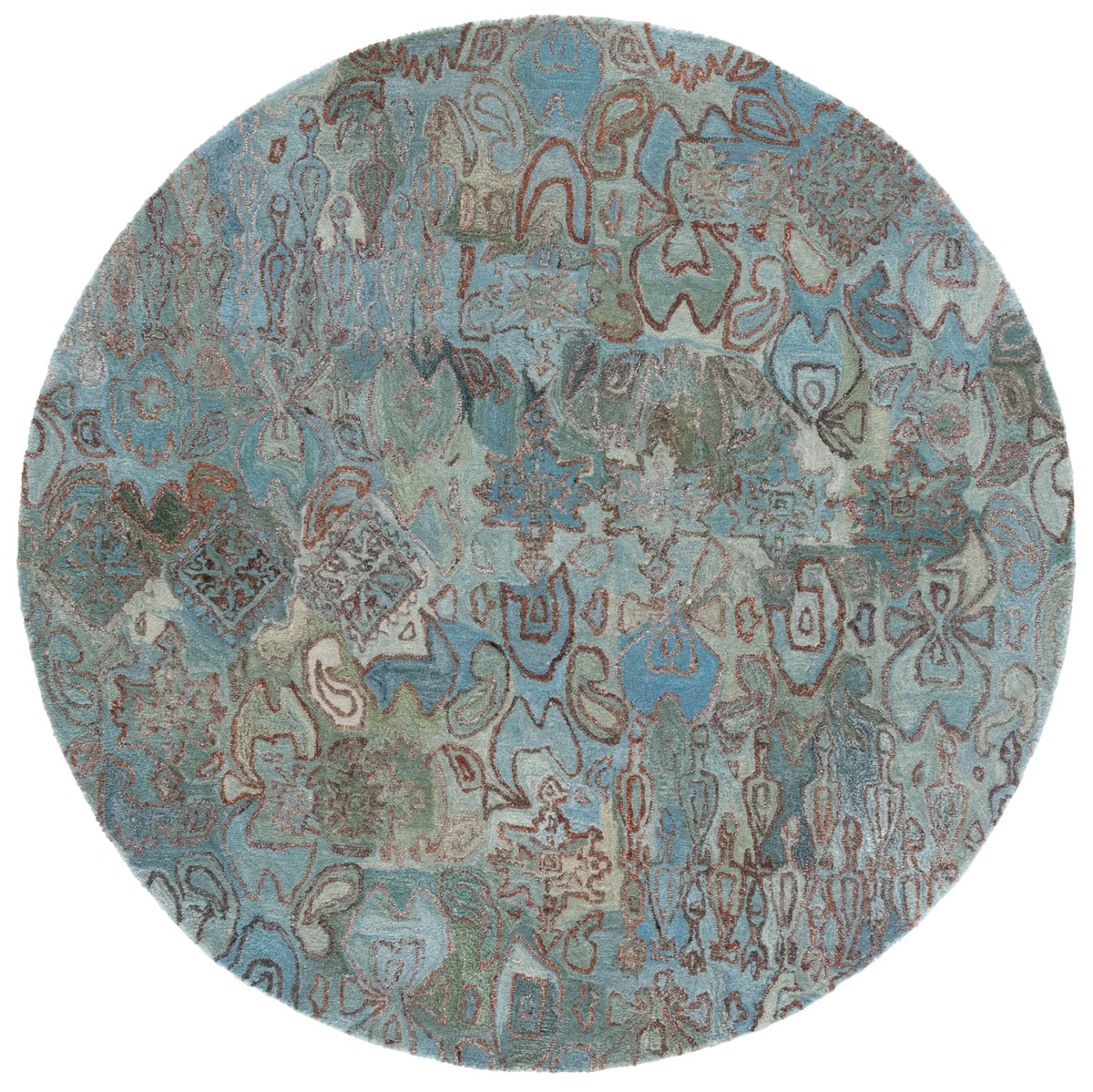 Safavieh Anatolia 6'-0" x 6'-0" Rug in Teal / Green