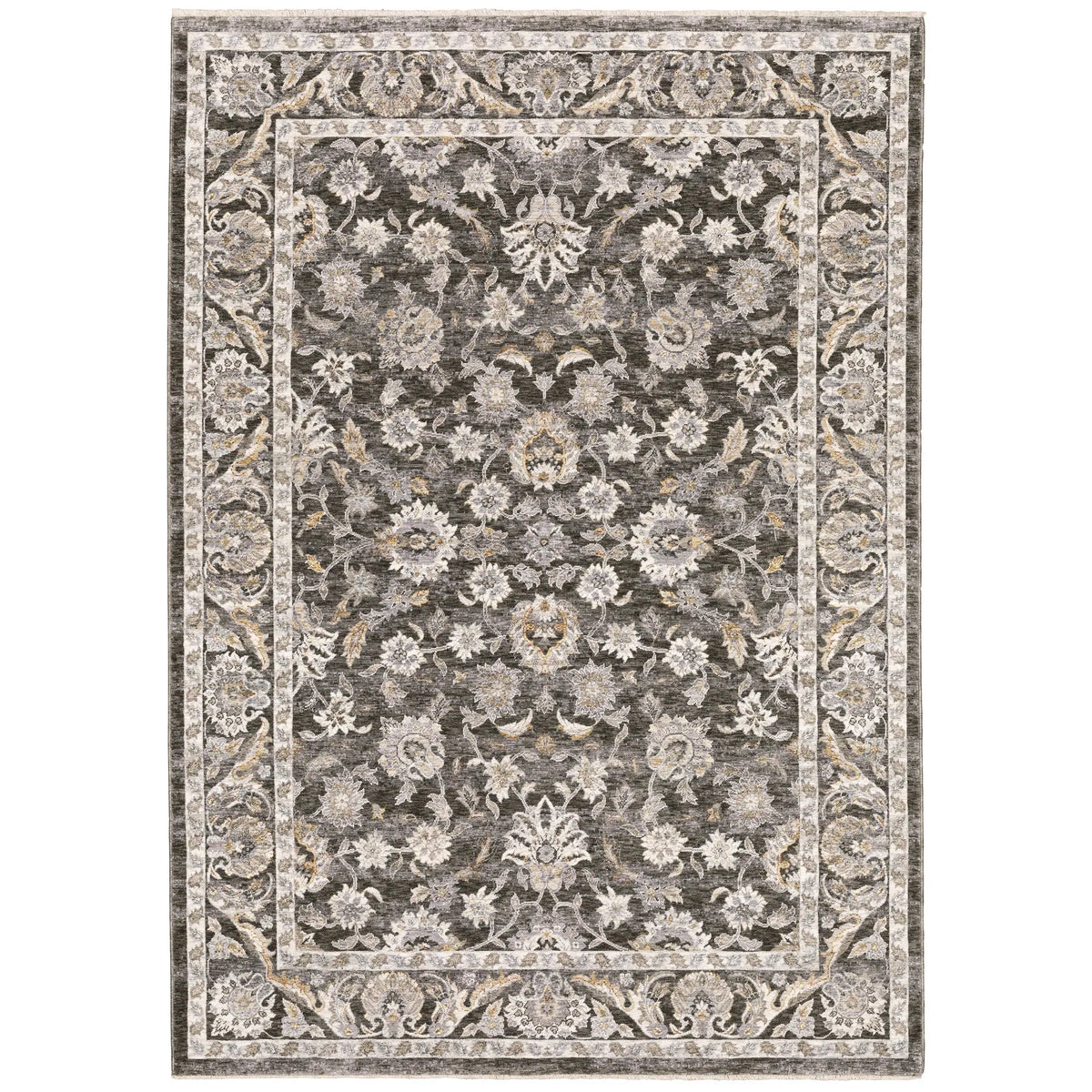 Oriental Weavers Sphinx Maharaja 070N1 Charcoal/Ivory Rugs - main flat