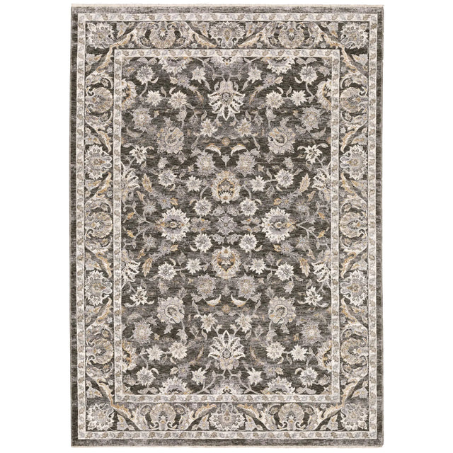 Oriental Weavers Sphinx Maharaja 070N1 Charcoal/Ivory Rugs - main flat