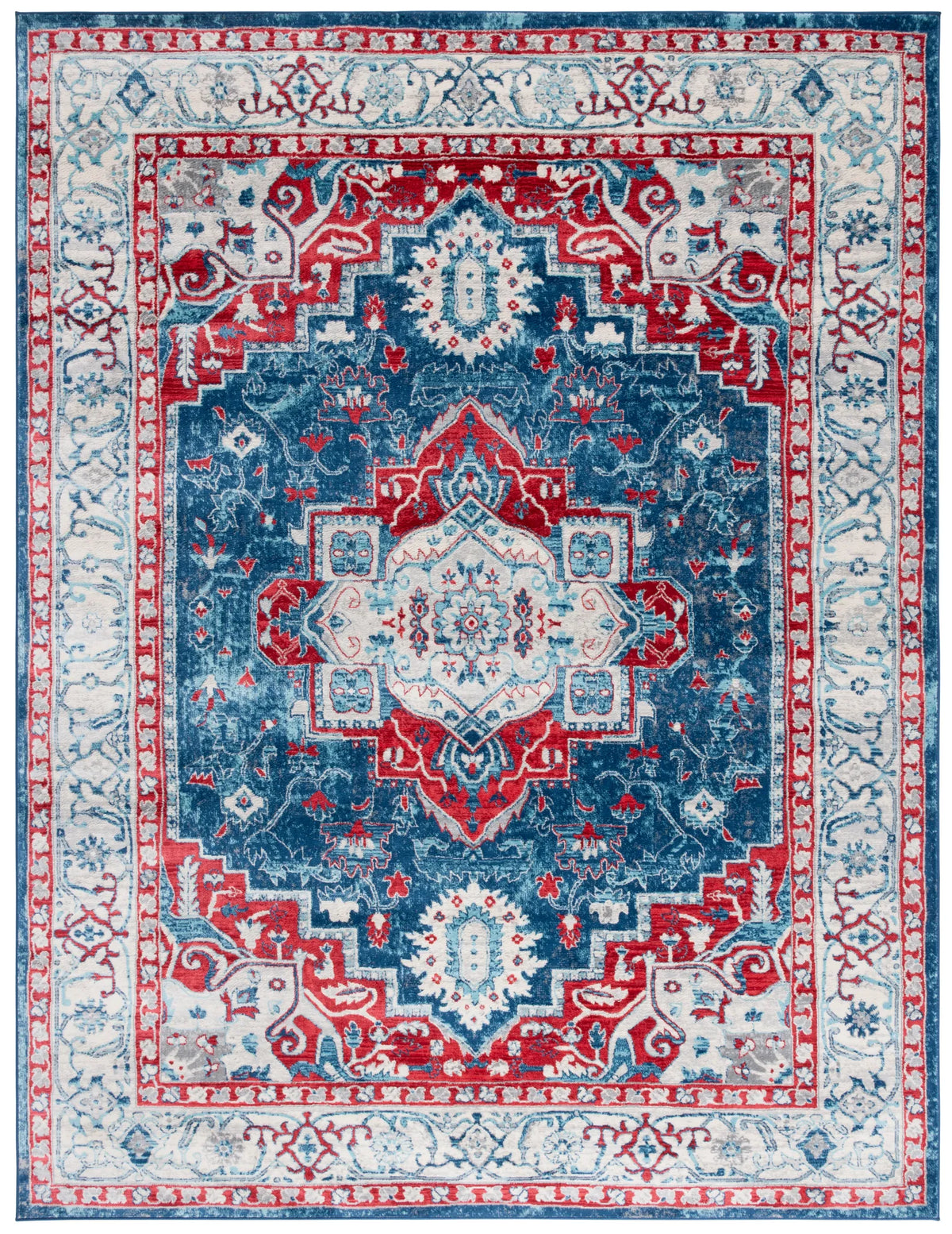 Safavieh Brentwood 10'-0" x 13'-0" Rug in Navy / Red