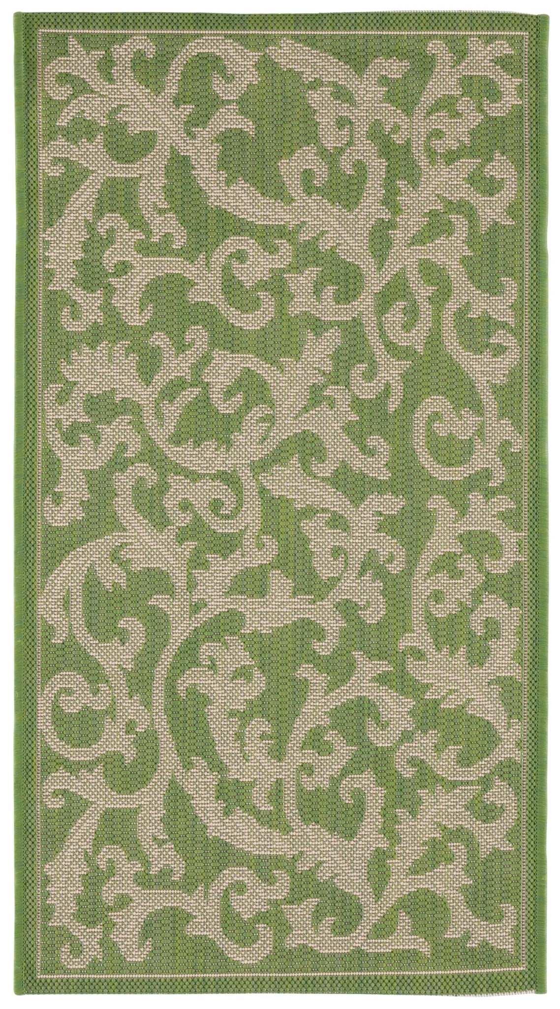 Safavieh Courtyard 2'-0" x 3'-7" Rug in Olive / Natural