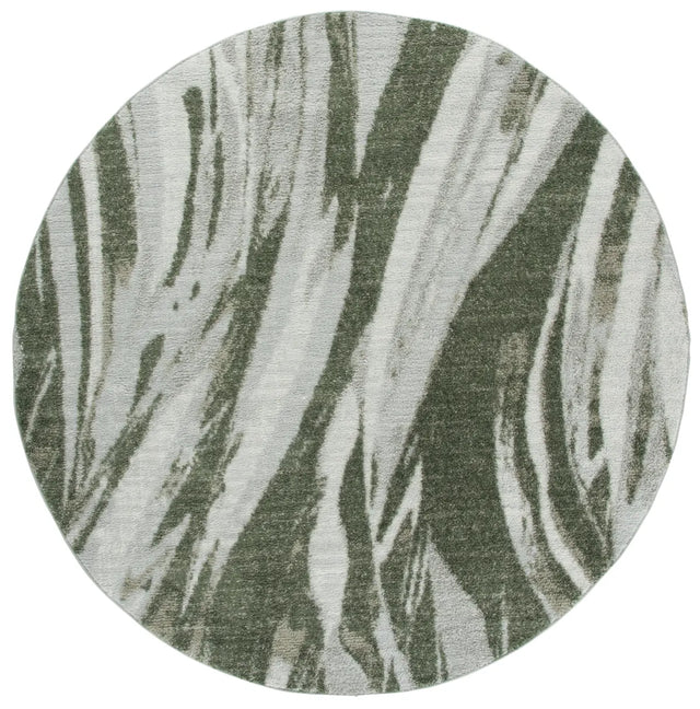 Safavieh Wave 6'-7" x 6'-7" Rug in Green / Ivory