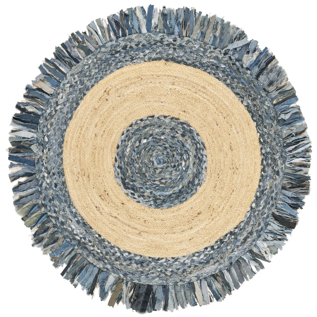 Safavieh Cape Cod 4'-0" x 4'-0" Rug in Ivory / Denim