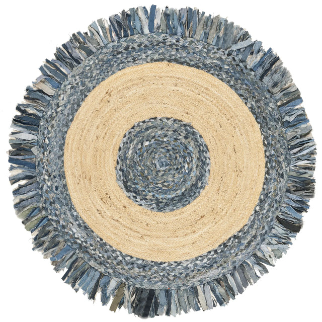 Safavieh Cape Cod 4'-0" x 4'-0" Rug in Ivory / Denim