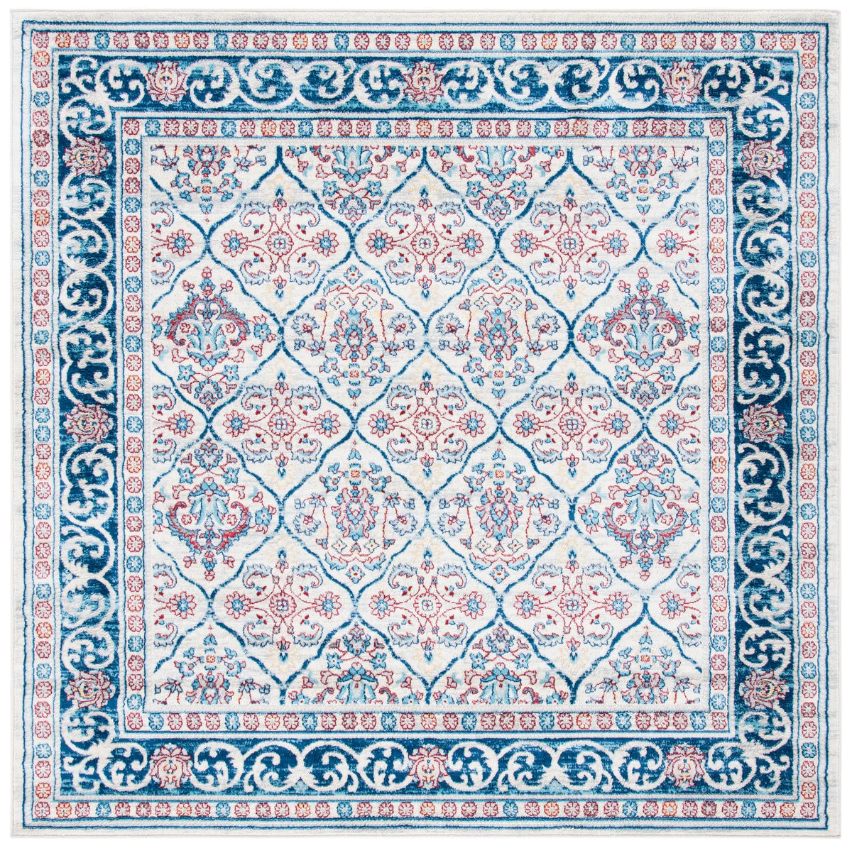 Safavieh Brentwood 6'-7" x 6'-7" Rug in Beige / Navy