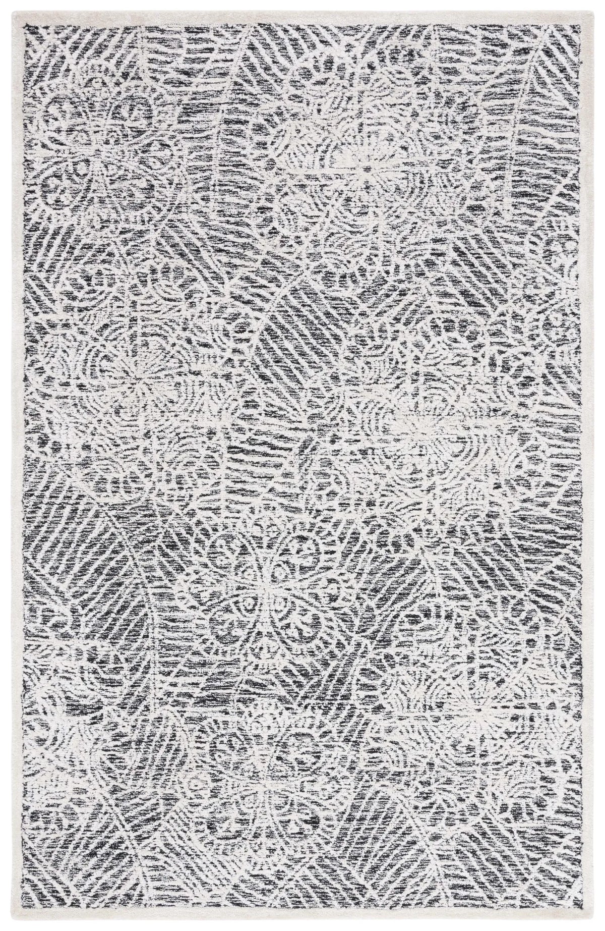 Safavieh Precious 4'-0" x 6'-0" Rug in Black / Ivory