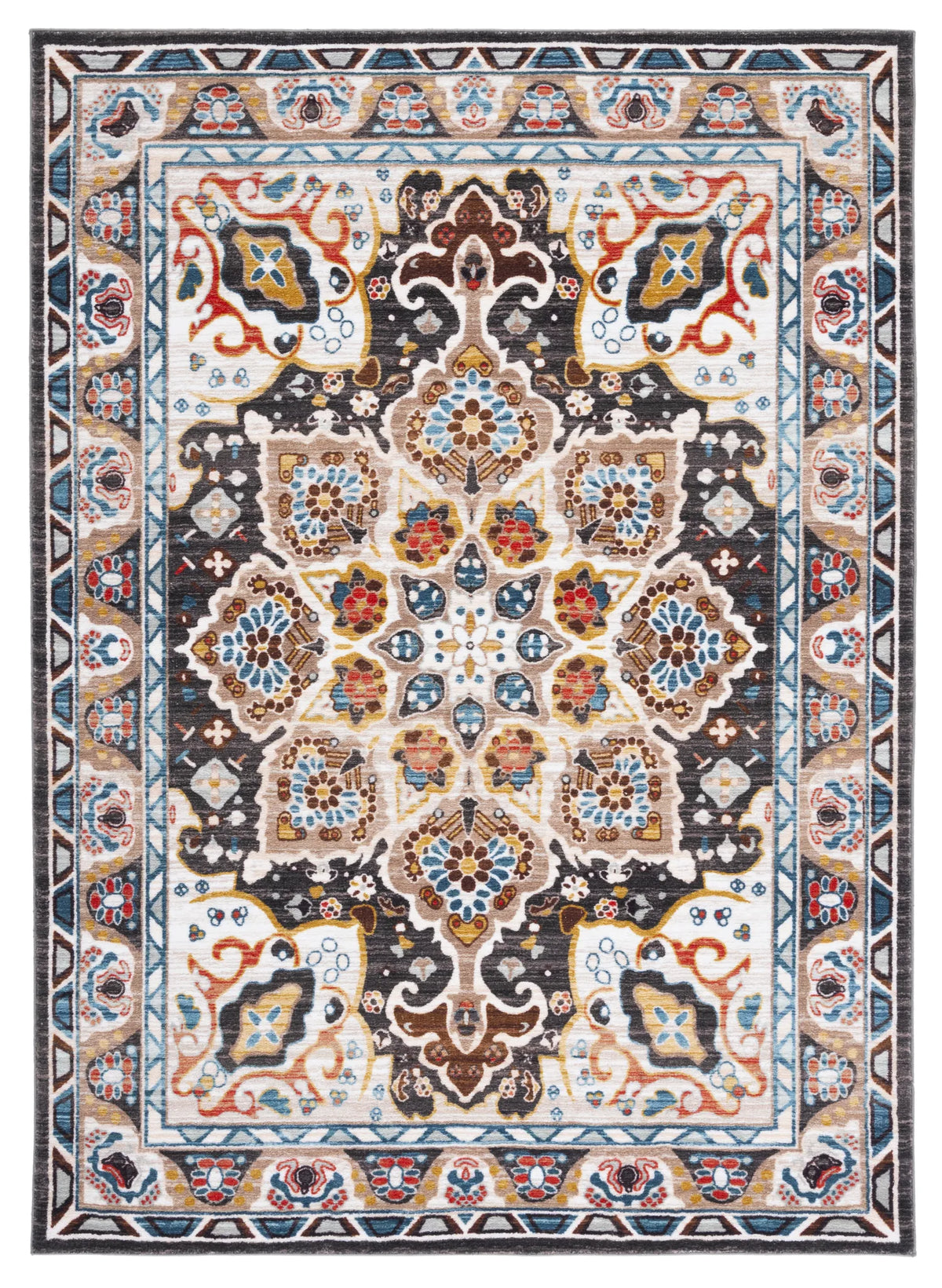 Safavieh Riviera 4'-5" x 6'-0" Rug in Beige / Charcoal